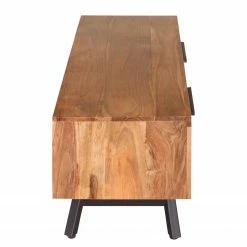 Ars manufacti Meuble TV Amla II -Acacia massif / Métal - Acacia / Anthracite -loftscape Boutique tv lowboard amla ii akazie massiv metall akazie anthrazit 4738444