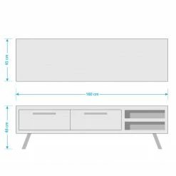 Ars manufacti Meuble TV Amla II -Acacia massif / Métal - Acacia / Anthracite -loftscape Boutique tv lowboard amla ii akazie massiv metall akazie anthrazit 5163172
