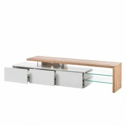 Fredriks Meuble TV Molios - Blanc mat / Béton - Blanc / Chêne 23 Fredriks Meuble TV Molios - Blanc mat / Béton - Blanc / Chêne -loftscape Boutique tv lowboard molios ii weiss eiche 4239112