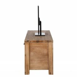 Ars Natura Meuble TV Toumanar II - Partiellement en acacia massif - Acacia sable -loftscape Boutique tv lowboard toumanar ii akazie teilmassiv akazie sand 3627509