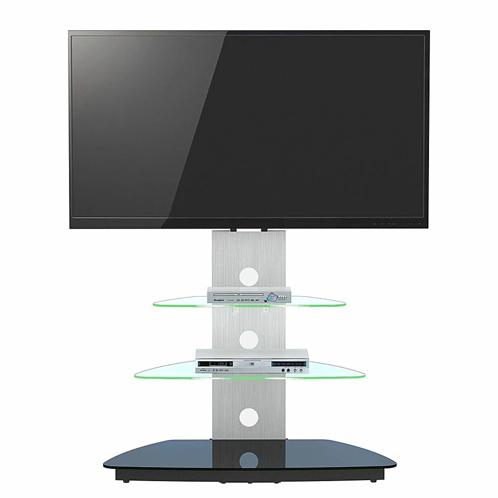Jahnke Support TV CU-MR 50 (avec éclairage) - Aluminium / Verre 3 Jahnke Support TV CU-MR 50 (avec éclairage) - Aluminium / Verre – Image 2