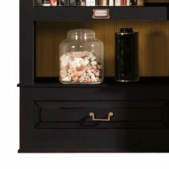 Maison Belfort Ensemble TV Azjana I - Noir / Pin couleur miel - Avec échelle -loftscape Boutique tv wand azjana i pinie teilmassiv schwarz pinie honig mit leiter 3391433