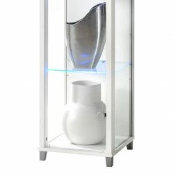 Fredriks Vitrine Winnipeg I - Avec éclairage LED - Verre transparent / Blanc -loftscape Boutique vitrine winnipeg i mit led beleuchtung klarglas weiss 253882