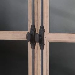 Ars manufacti Vitrine Ceriana - Acacia massif / Métal - Acacia / Noir -loftscape Boutique vitrinenschrank ceriana akazie massiv metall akazie schwarz 4419196