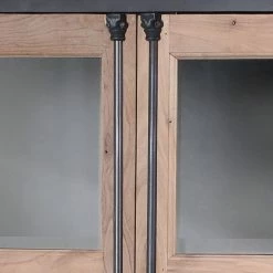 Ars manufacti Vitrine Ceriana - Acacia massif / Métal - Acacia / Noir -loftscape Boutique vitrinenschrank ceriana akazie massiv metall akazie schwarz 4419204