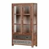 Red Living Armoire vitrine Farasi - Sheesham massif