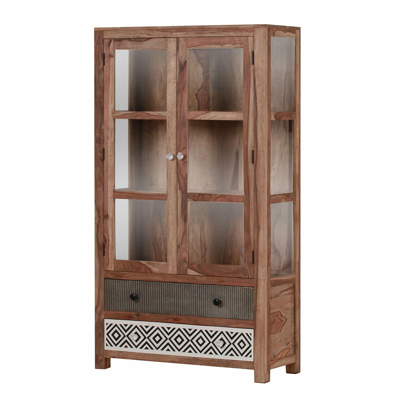 Red Living Armoire vitrine Farasi - Sheesham massif 3 Red Living Armoire vitrine Farasi - Sheesham massif
