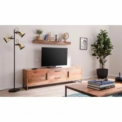 Wolf-Möbel Étagère murale Yoga - Sheesham massif -loftscape Boutique wandboard yoga sheesham massiv natur 4845292