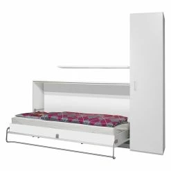 Loftscape Ensemble lit mural Godia II - Blanc - Sans matelas