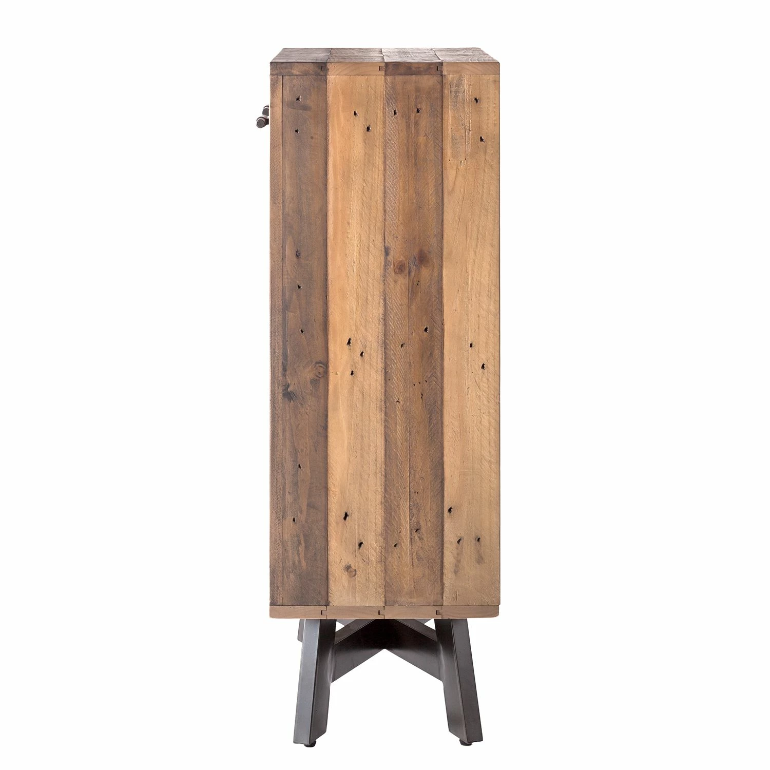 Ars manufacti Étagère à vin Tamati - Pin ancien / Métal - Pin foncé / Noir 7 Ars manufacti Étagère à vin Tamati - Pin ancien / Métal - Pin foncé / Noir – Image 5