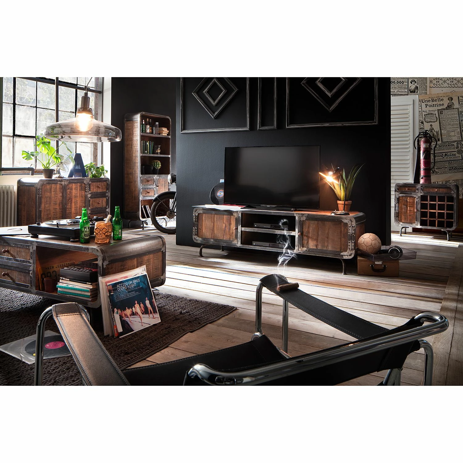 Ars manufacti Meuble TV Wharton I - Partiellement en acacia massif / Acier 4 Ars manufacti Meuble TV Wharton I - Partiellement en acacia massif / Acier – Image 2