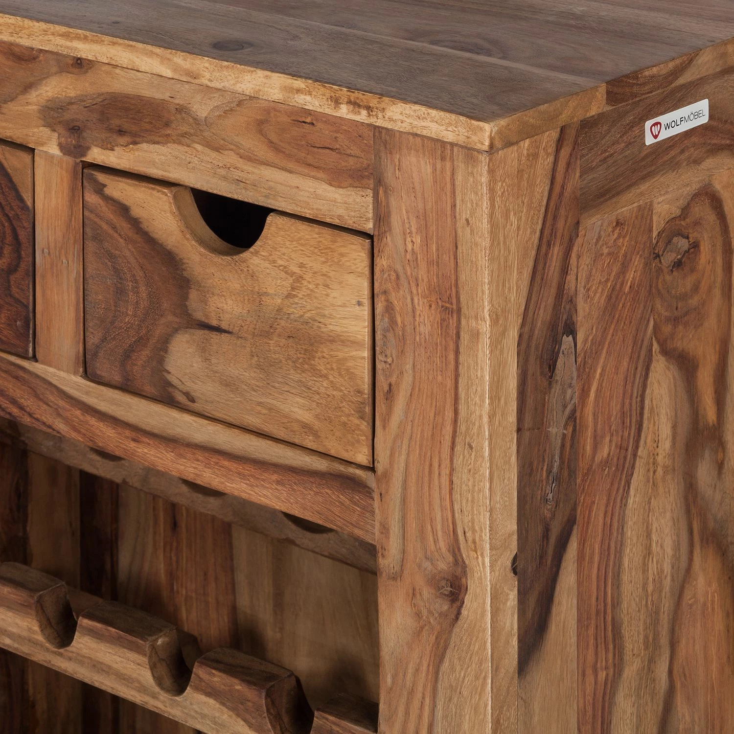 Wolf-Möbel Étagère à vin Yoga I - Sheesham massif 11 Wolf-Möbel Étagère à vin Yoga I - Sheesham massif – Image 9