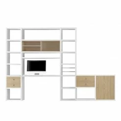 Loftscape Ensemble mural Emporior II - Imitation chêne / Blanc