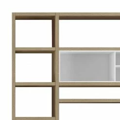 Loftscape Ensemble mural Emporior II - Blanc / Imitation chêne -loftscape Boutique wohnkombination emporior ii weiss eiche dekor 1554854