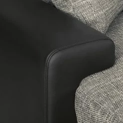 Roomscape Canapé panoramique Berrings - Convertible - Imitation cuir / Tissu structuré - Noir / Gris - Méridienne courte à gauche (vue de face) 53 Roomscape Canapé panoramique Berrings - Convertible - Imitation cuir / Tissu structuré - Noir / Gris - Méridienne courte à gauche (vue de face) -loftscape Boutique wohnlandschaft berrings mit schlaffunktion kunstleder strukturstoff schwarz grau longchair davorstehend links 3633473