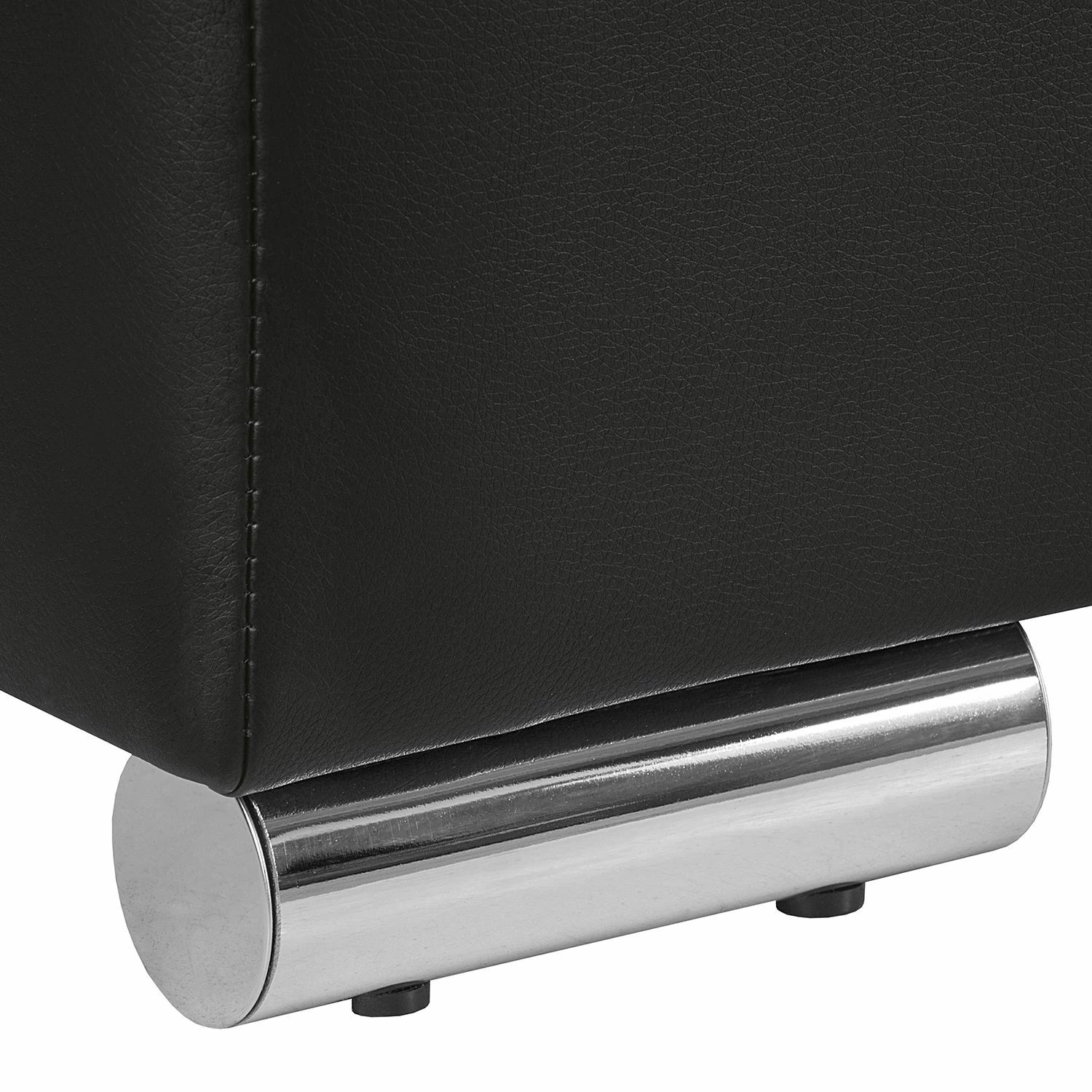 Roomscape Canapé panoramique Berrings - Convertible - Imitation cuir / Tissu structuré - Noir / Gris - Méridienne courte à gauche (vue de face) 24 Roomscape Canapé panoramique Berrings - Convertible - Imitation cuir / Tissu structuré - Noir / Gris - Méridienne courte à gauche (vue de face) – Image 22