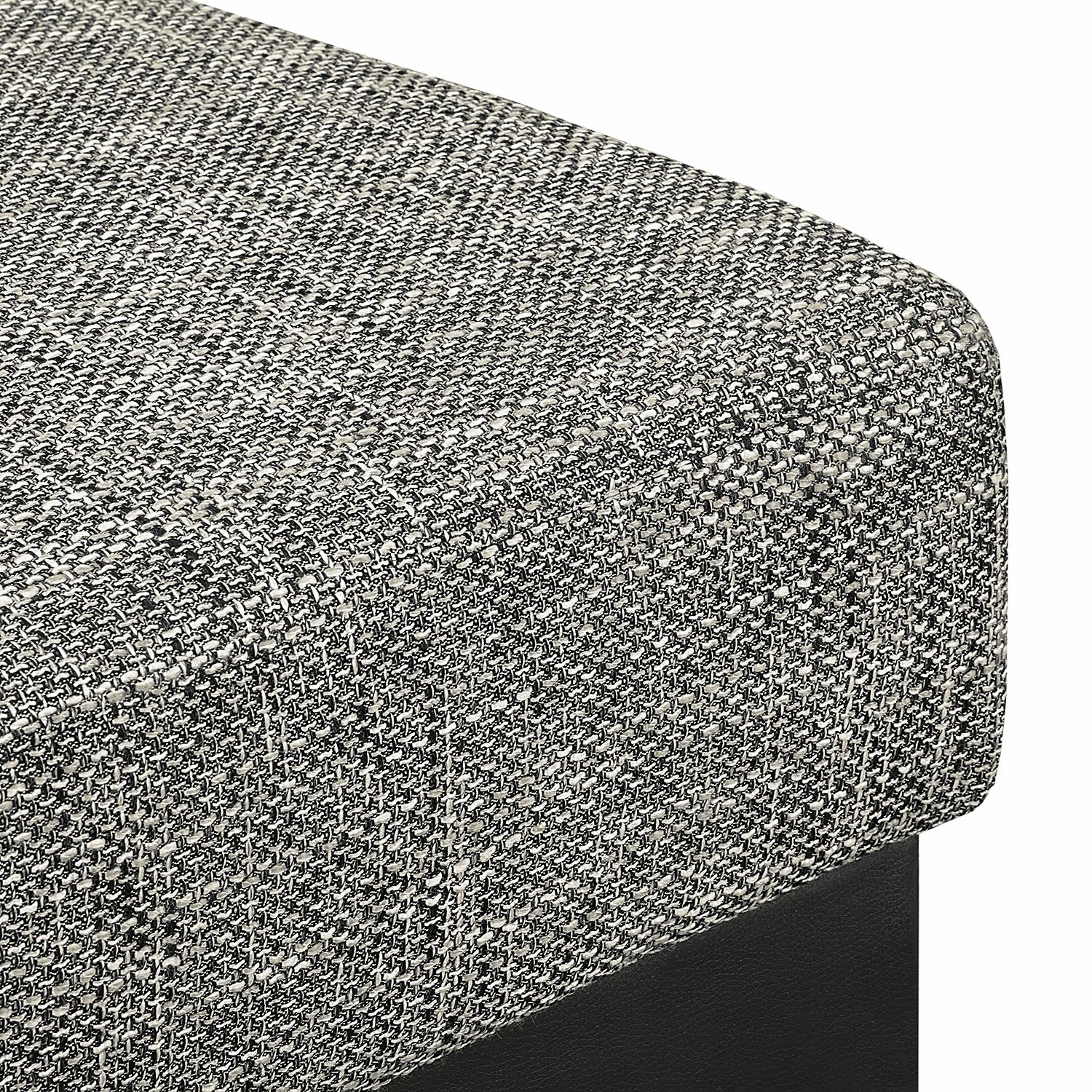 Roomscape Canapé panoramique Berrings - Convertible - Imitation cuir / Tissu structuré - Noir / Gris - Méridienne courte à gauche (vue de face) 26 Roomscape Canapé panoramique Berrings - Convertible - Imitation cuir / Tissu structuré - Noir / Gris - Méridienne courte à gauche (vue de face) – Image 24