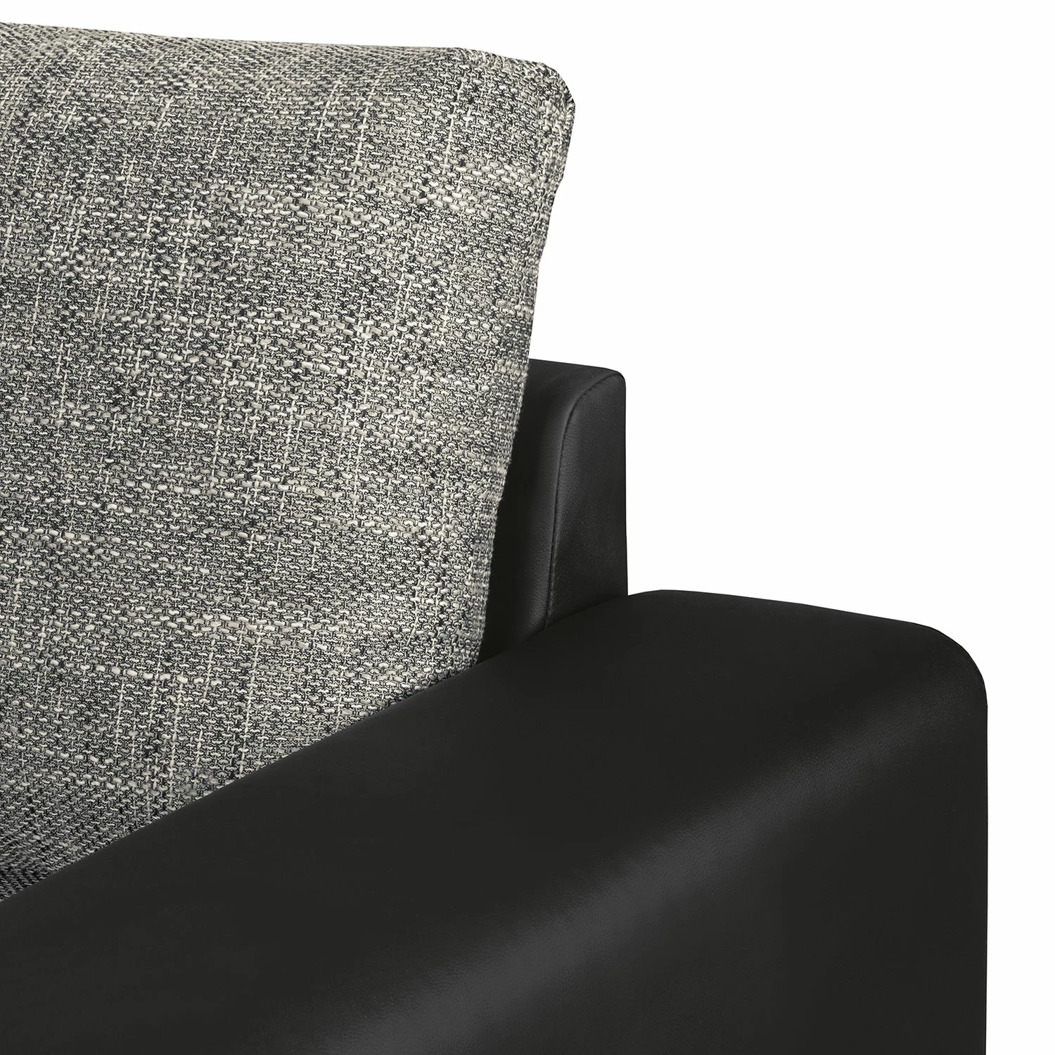 Roomscape Canapé panoramique Berrings - Convertible - Imitation cuir / Tissu structuré - Noir / Gris - Méridienne courte à gauche (vue de face) 27 Roomscape Canapé panoramique Berrings - Convertible - Imitation cuir / Tissu structuré - Noir / Gris - Méridienne courte à gauche (vue de face) – Image 25