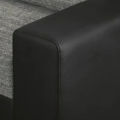 Roomscape Canapé panoramique Berrings - Convertible - Imitation cuir / Tissu structuré - Noir / Gris - Méridienne courte à gauche (vue de face) 58 Roomscape Canapé panoramique Berrings - Convertible - Imitation cuir / Tissu structuré - Noir / Gris - Méridienne courte à gauche (vue de face) -loftscape Boutique wohnlandschaft berrings mit schlaffunktion kunstleder strukturstoff schwarz grau longchair davorstehend links 3633493