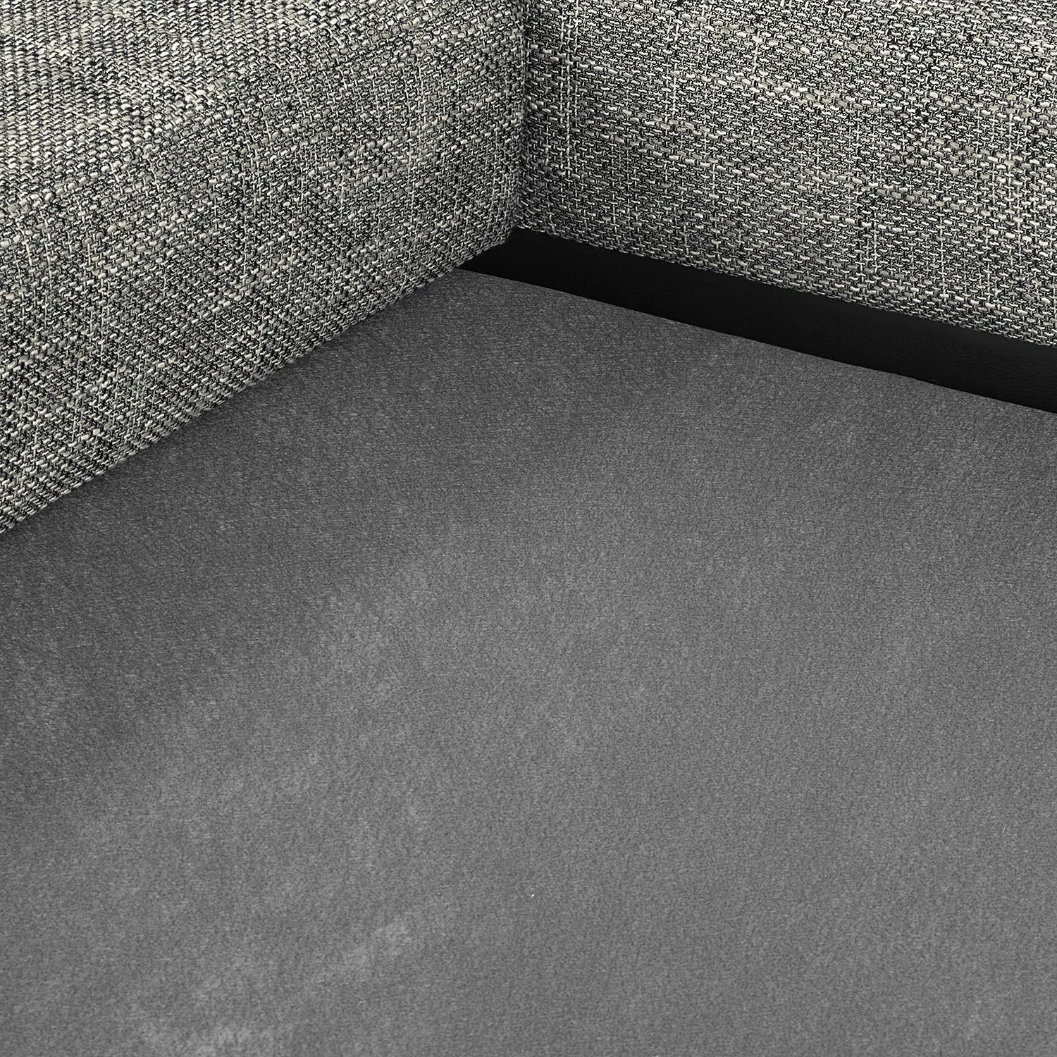 Roomscape Canapé panoramique Berrings - Convertible - Imitation cuir / Tissu structuré - Noir / Gris - Méridienne courte à gauche (vue de face) 30 Roomscape Canapé panoramique Berrings - Convertible - Imitation cuir / Tissu structuré - Noir / Gris - Méridienne courte à gauche (vue de face) – Image 28