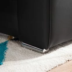 Roomscape Canapé panoramique Berrings - Convertible - Imitation cuir / Tissu structuré - Noir / Gris - Méridienne courte à gauche (vue de face) 49 Roomscape Canapé panoramique Berrings - Convertible - Imitation cuir / Tissu structuré - Noir / Gris - Méridienne courte à gauche (vue de face) -loftscape Boutique wohnlandschaft berrings mit schlaffunktion kunstleder strukturstoff schwarz grau longchair davorstehend links 4993824