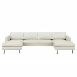 Fredriks Canapé panoramique Bivona II - Blanc perlé -loftscape Boutique wohnlandschaft bivona ii echtleder perlweiss 4187328