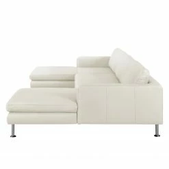 Fredriks Canapé panoramique Bivona II - Blanc perlé -loftscape Boutique wohnlandschaft bivona ii echtleder perlweiss 4187332