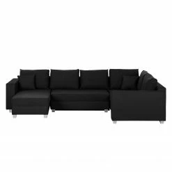 Fredriks Canapé modulable Dublin (convertible) - Noir -loftscape Boutique wohnlandschaft dublin mit schlaffunktion kunstleder strukturstoff schwarz 4047132
