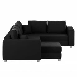 Fredriks Canapé modulable Dublin (convertible) - Noir -loftscape Boutique wohnlandschaft dublin mit schlaffunktion kunstleder strukturstoff schwarz 4047136