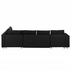 Fredriks Canapé modulable Dublin (convertible) - Noir -loftscape Boutique wohnlandschaft dublin mit schlaffunktion kunstleder strukturstoff schwarz 4047140