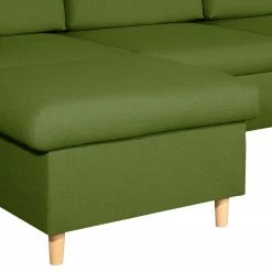 Mørteens Canapé panoramique Eastville - Convertible- Tissu - Vert vieilli - Avec fonction couchage -loftscape Boutique wohnlandschaft eastville mit schlaffunktion webstoff antikgruen 4515244