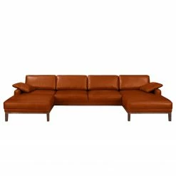Ars manufacti Canapé panoramique Horley Cuir véritable - Cognac -loftscape Boutique wohnlandschaft horley echtleder cognac 4463316