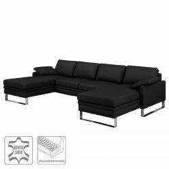 Fredriks Canapé panoramique Laureto II - Noir -loftscape Boutique wohnlandschaft laureto ii echtleder schwarz 4186672