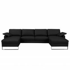 Fredriks Canapé panoramique Laureto II - Noir -loftscape Boutique wohnlandschaft laureto ii echtleder schwarz 4186676