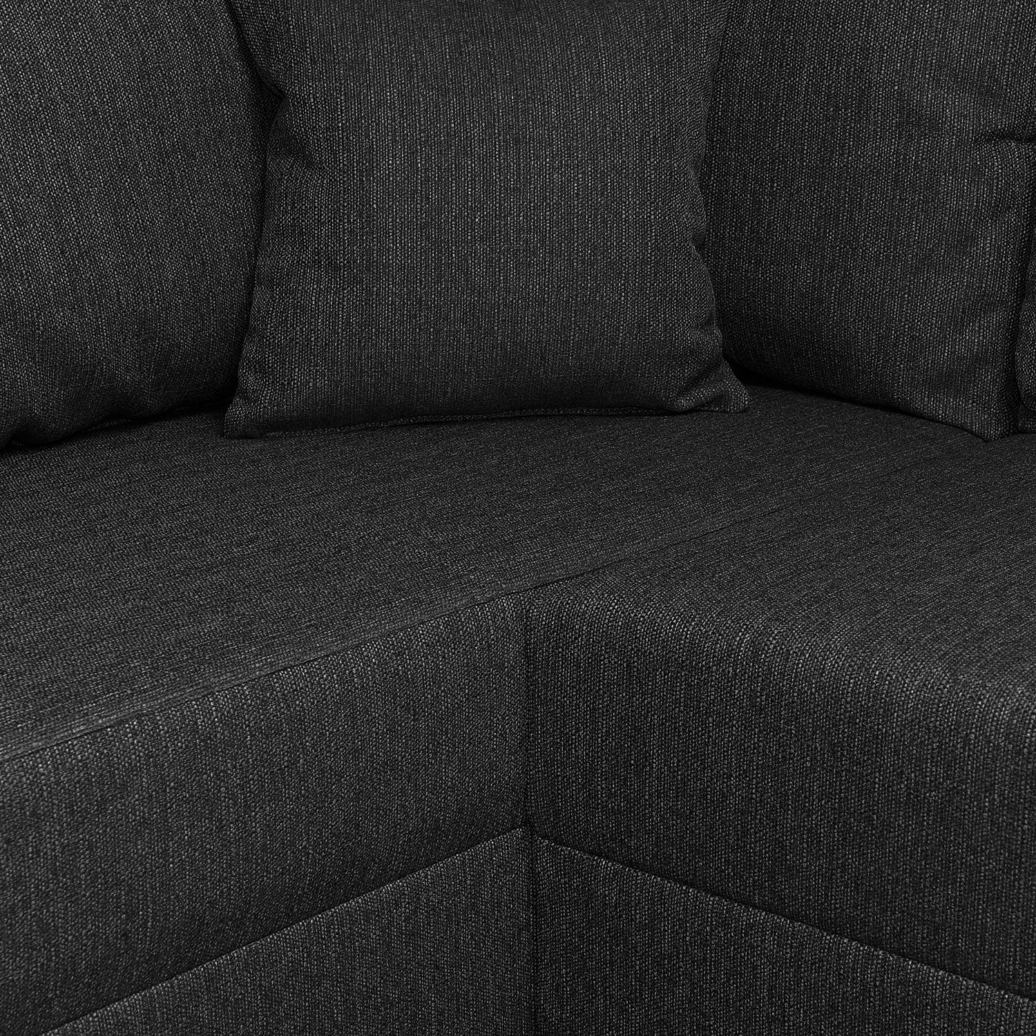 Roomscape Canapé panoramique Loorana (convertible) - Tissu structuré - Méridienne (longue/courte) à monter à gauche ou à droite - Anthracite 12 Roomscape Canapé panoramique Loorana (convertible) - Tissu structuré - Méridienne (longue/courte) à monter à gauche ou à droite - Anthracite – Image 10