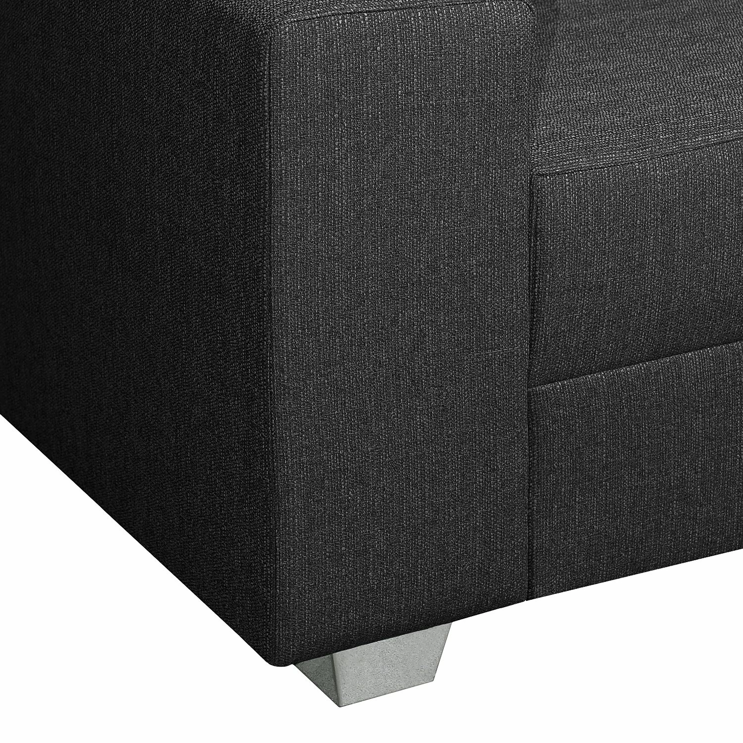 Roomscape Canapé panoramique Loorana (convertible) - Tissu structuré - Méridienne (longue/courte) à monter à gauche ou à droite - Anthracite 13 Roomscape Canapé panoramique Loorana (convertible) - Tissu structuré - Méridienne (longue/courte) à monter à gauche ou à droite - Anthracite – Image 11