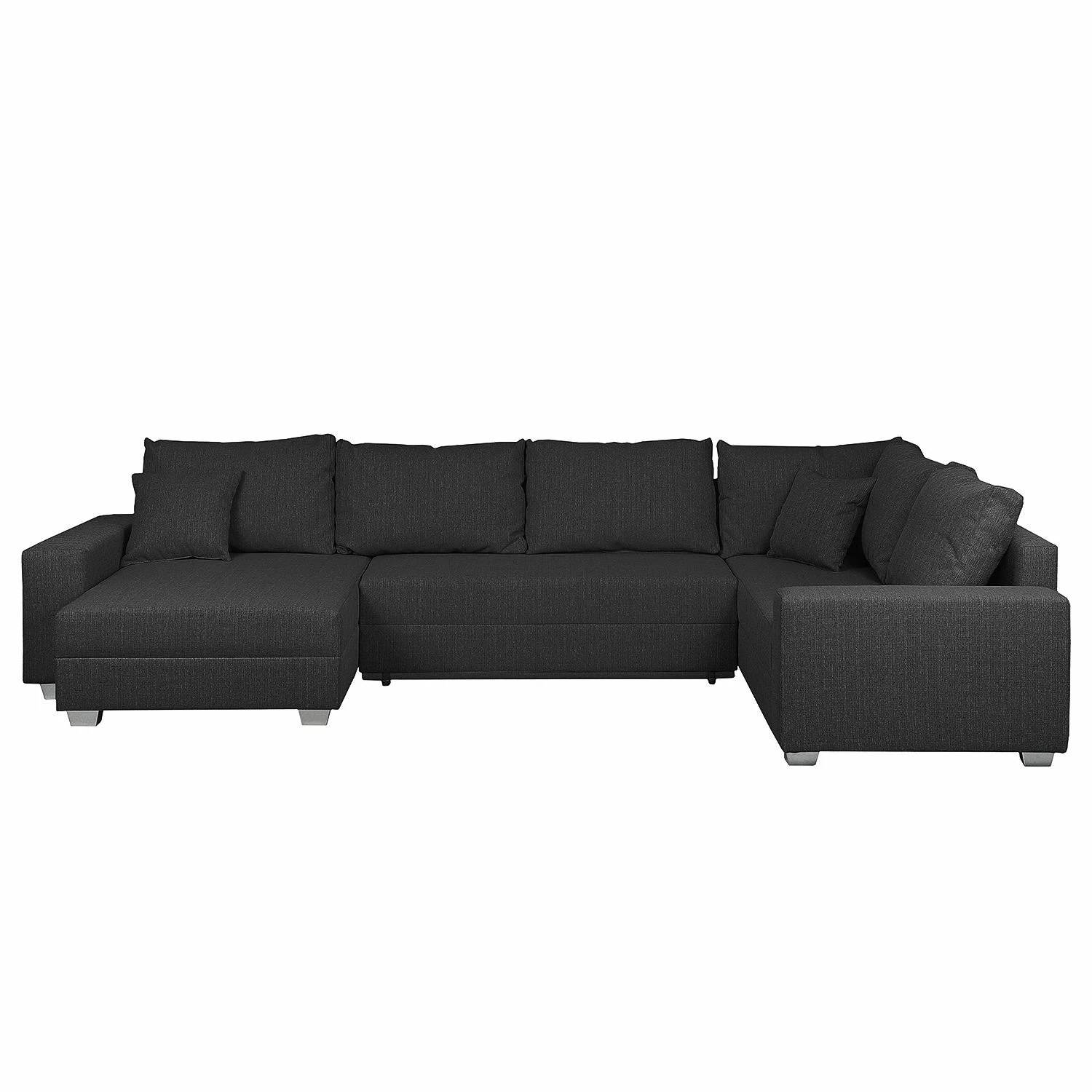 Roomscape Canapé panoramique Loorana (convertible) - Tissu structuré - Méridienne (longue/courte) à monter à gauche ou à droite - Anthracite 5 Roomscape Canapé panoramique Loorana (convertible) - Tissu structuré - Méridienne (longue/courte) à monter à gauche ou à droite - Anthracite – Image 3