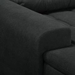 Fredriks Canapé panoramique Norley (convertible) - Tissu 33 Fredriks Canapé panoramique Norley (convertible) - Tissu -loftscape Boutique wohnlandschaft norley mit schlaffunktion webstoff longchair davorstehend links ottomane rechts dunkelgrau 5102512