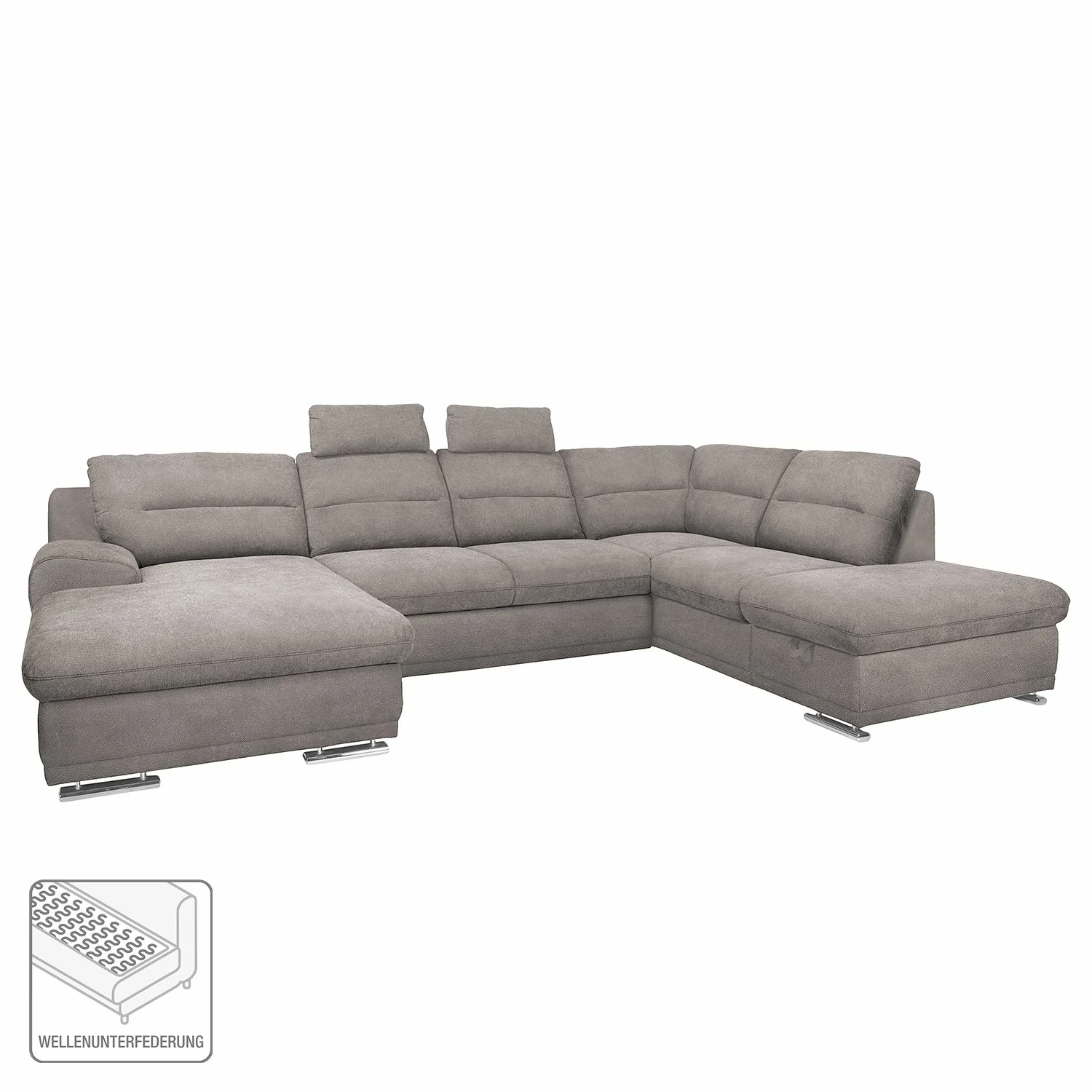 Loftscape Canapé panoramique Rollin - Cappuccino - Méridienne courte à gauche / longue à droite (vue de face) - Sans fonction 4 Loftscape Canapé panoramique Rollin - Cappuccino - Méridienne courte à gauche / longue à droite (vue de face) - Sans fonction – Image 2