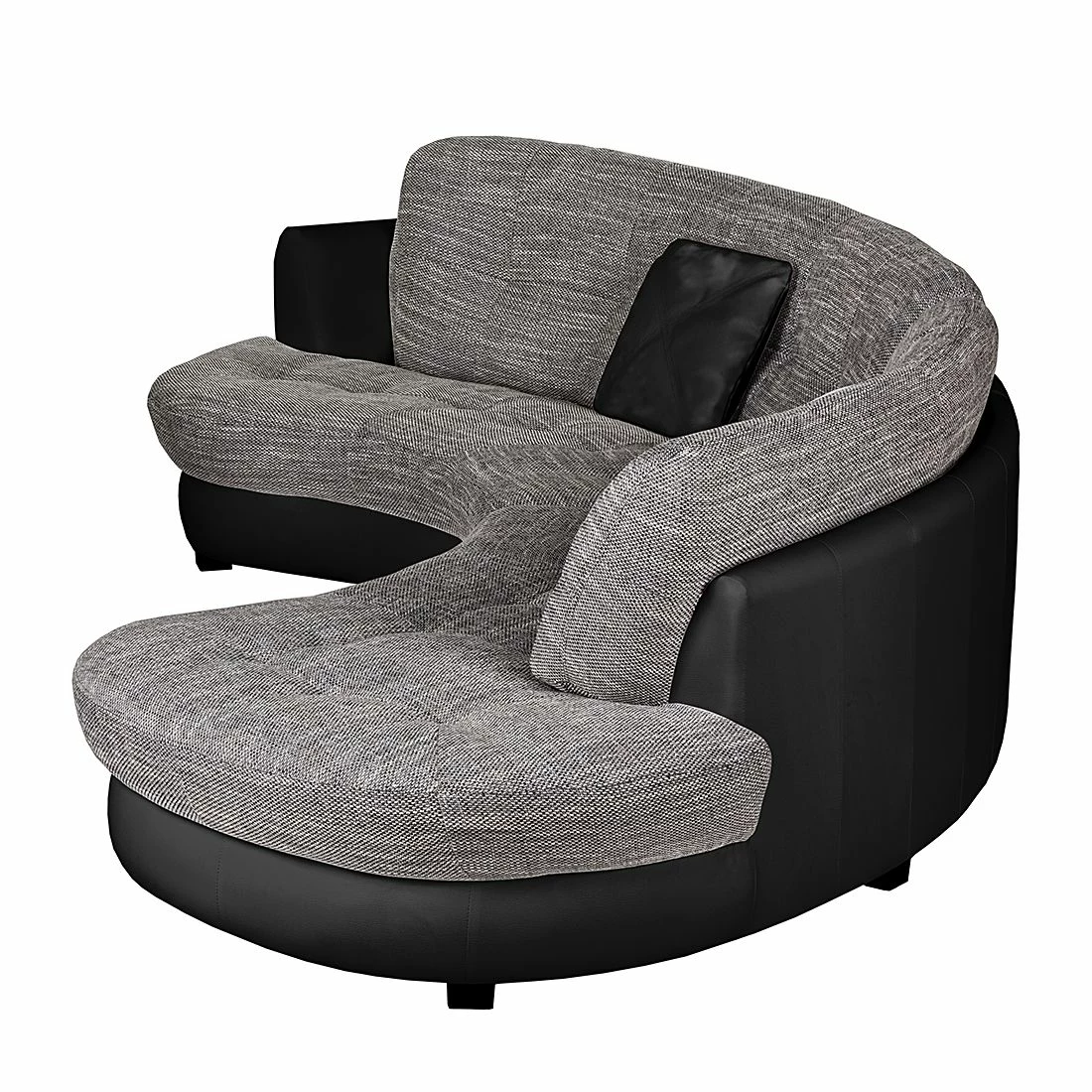 Roomscape Canapé d'angle Sabea - Noir / Gris clair 6 Roomscape Canapé d'angle Sabea - Noir / Gris clair – Image 4