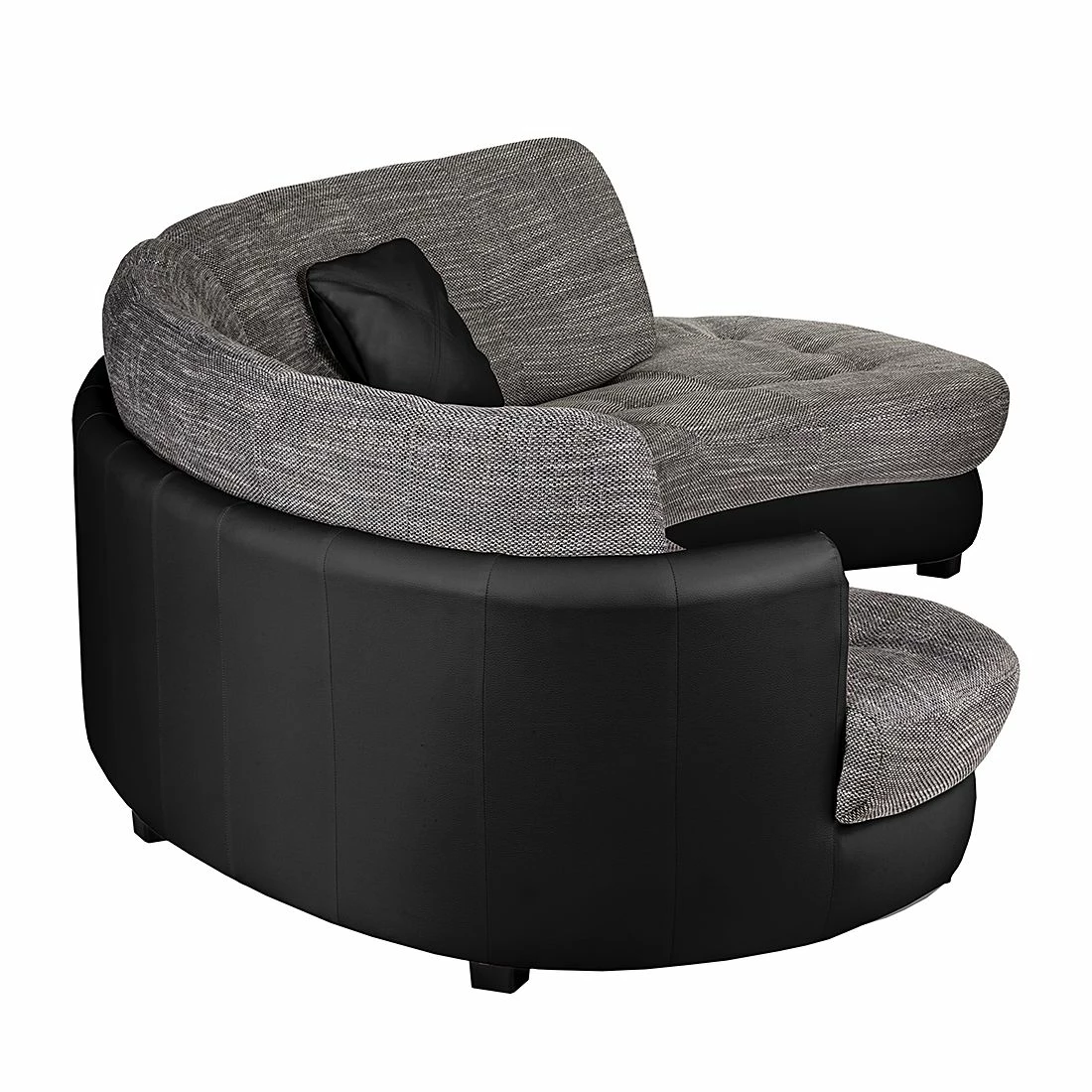 Roomscape Canapé d'angle Sabea - Noir / Gris clair 7 Roomscape Canapé d'angle Sabea - Noir / Gris clair – Image 5