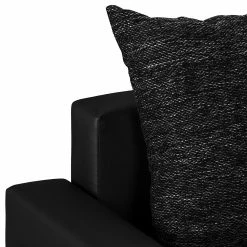 Fredriks Canapé panoramique Sibenik (convertible) - Imitation cuir / Tissu structuré - Anthracite - Méridienne courte à droite / longue à gauche (vue de face) -loftscape Boutique wohnlandschaft sibenik kunstleder strukturstoff anthrazit longchair davorstehend rechts ottomane links 4960196