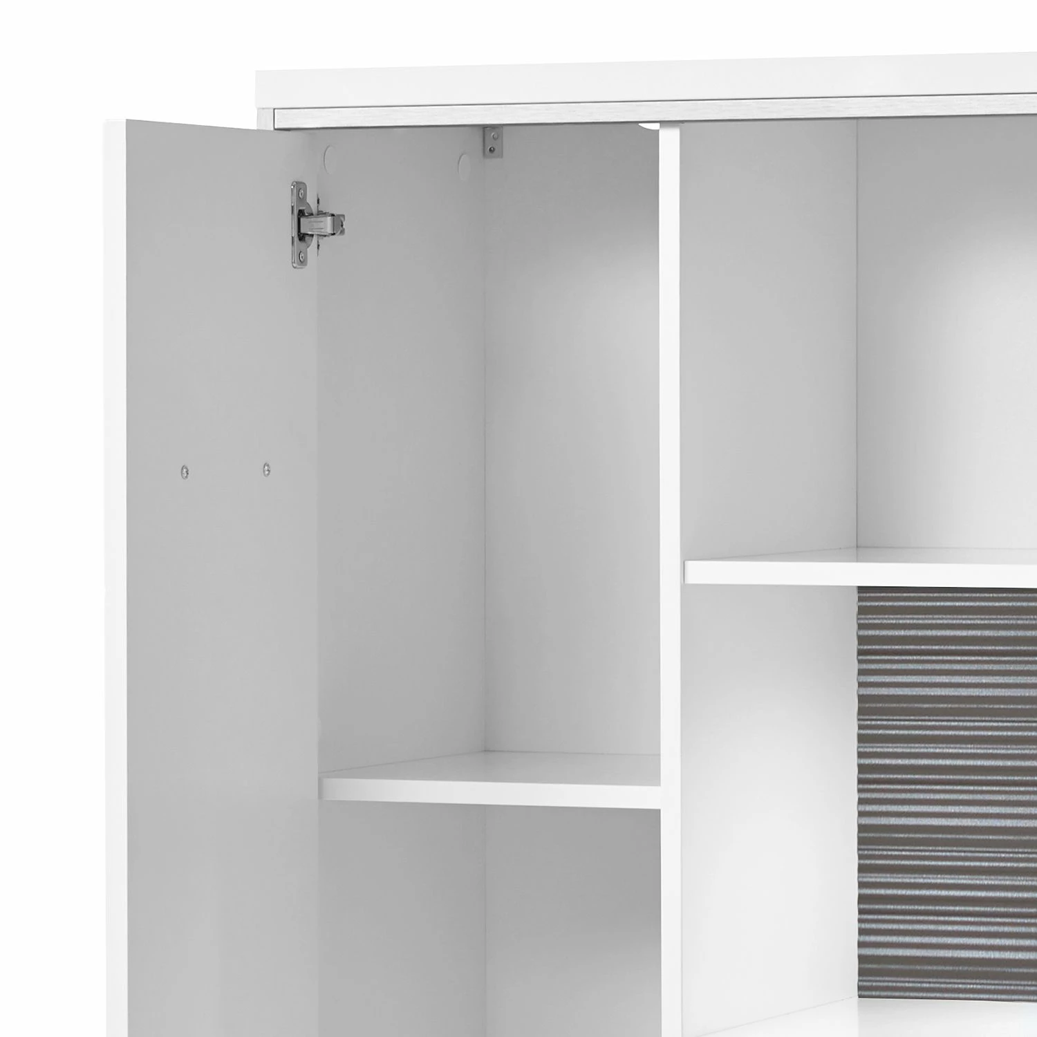 Loftscape Ensemble mural Arco I (4 éléments) - Blanc brillant / Gris 10 Loftscape Ensemble mural Arco I (4 éléments) - Blanc brillant / Gris – Image 8