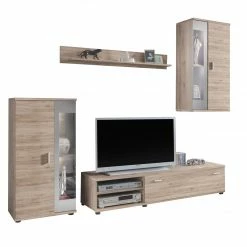 Mooved Ensemble mural Baceno (4 éléments) - Imitation chêne Sanremo -loftscape Boutique wohnwand baceno 4 teilig eiche san remo dekor 2271166