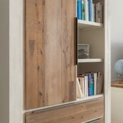 Maison Belfort Ensemble mural Doral (3 éléments) - Partiellement en acacia massif - Blanc / Acacia 15 Maison Belfort Ensemble mural Doral (3 éléments) - Partiellement en acacia massif - Blanc / Acacia -loftscape Boutique wohnwand doral 3 teilig akazie teilmassiv weiss akazie 3588897