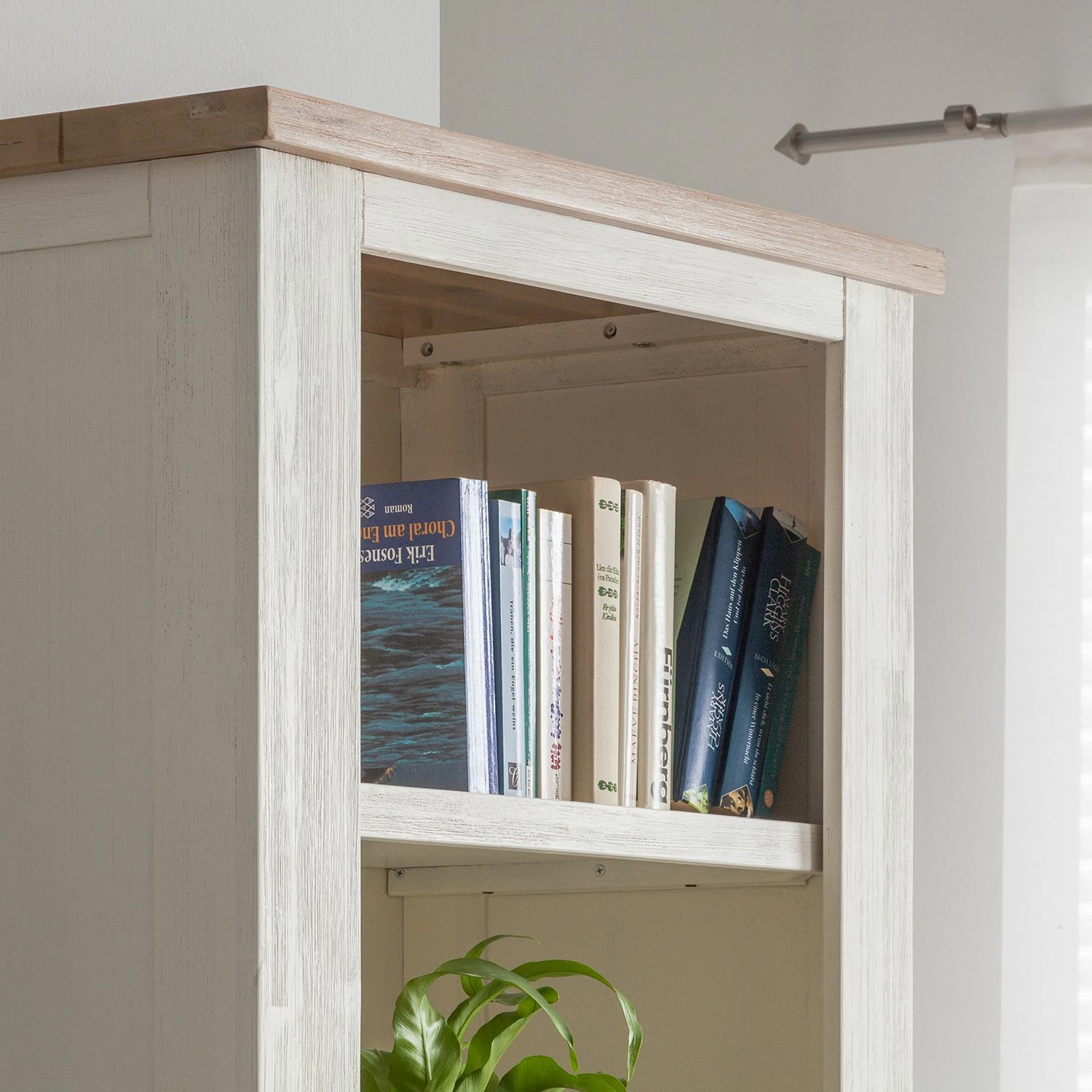 Maison Belfort Ensemble mural Doral (3 éléments) - Partiellement en acacia massif - Blanc / Acacia 10 Maison Belfort Ensemble mural Doral (3 éléments) - Partiellement en acacia massif - Blanc / Acacia – Image 8