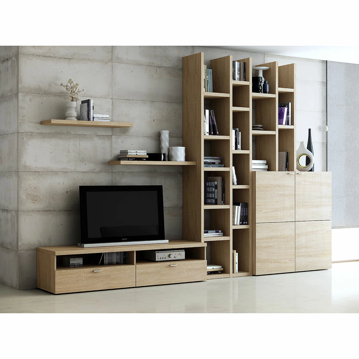 Loftscape Ensemble de meubles TV Emporior i - Imitation chêne de Sonoma 3 Loftscape Ensemble de meubles TV Emporior i - Imitation chêne de Sonoma