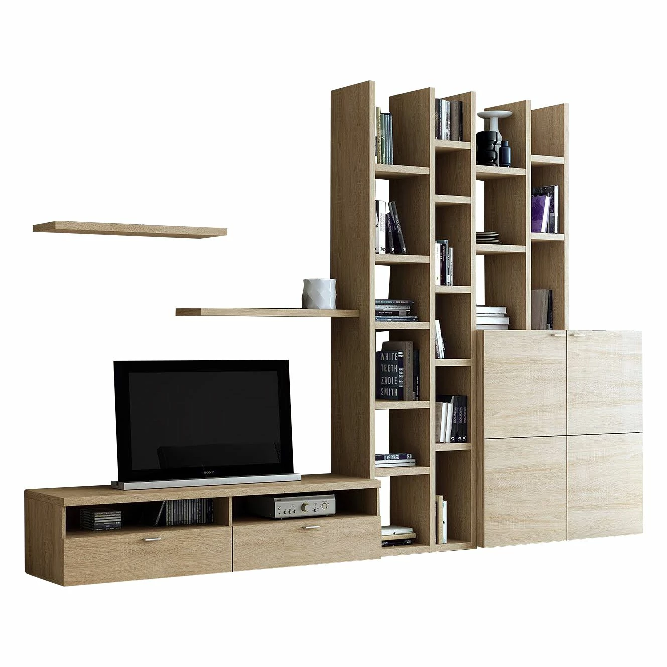 Loftscape Ensemble de meubles TV Emporior i - Imitation chêne de Sonoma 4 Loftscape Ensemble de meubles TV Emporior i - Imitation chêne de Sonoma – Image 2