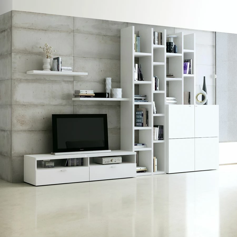 Loftscape Ensemble de meubles TV Emporior i - Blanc crème 3 Loftscape Ensemble de meubles TV Emporior i - Blanc crème