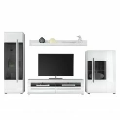 Roomscape Ensemble mural Farson (4 éléments) - Blanc brillant / Blanc -loftscape Boutique wohnwand farson 4 teilig hochglanz weiss weiss 3696689